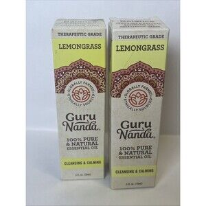 Guru Nanda Therapeutic Grade Essential Oil 100% Pure Lemongrass 15ml QTY 2